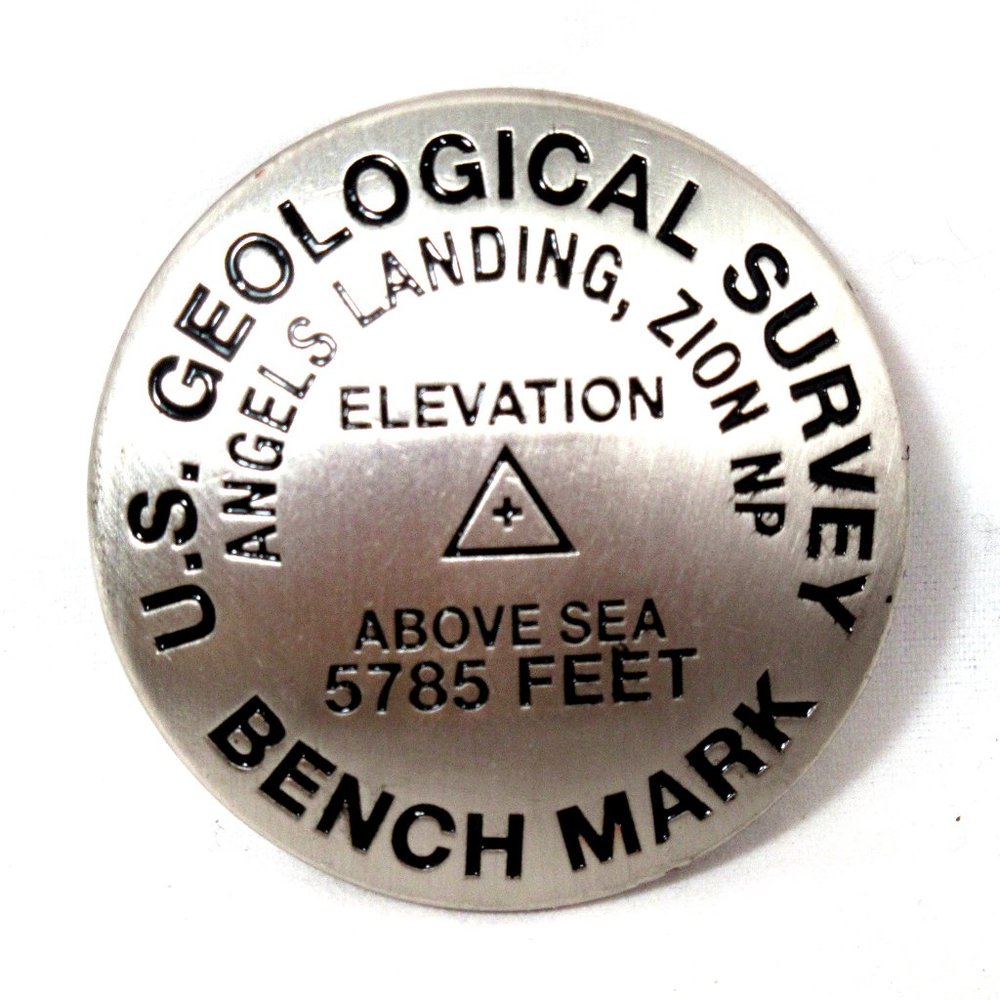 Zion National Park Fridge Magnet Souvenir US Geological Survey Benchmark